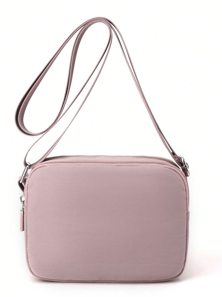 Mini Letter Patch Square Bag Nylon Zipper Fashion