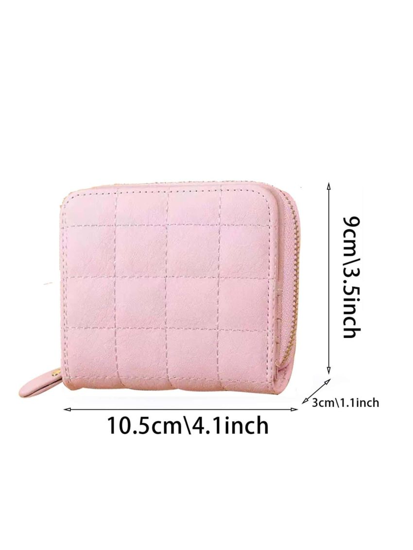 Square Men Women PU Wallet Short Card Holder Purse Money Women Clutch ID Credit Card Holder