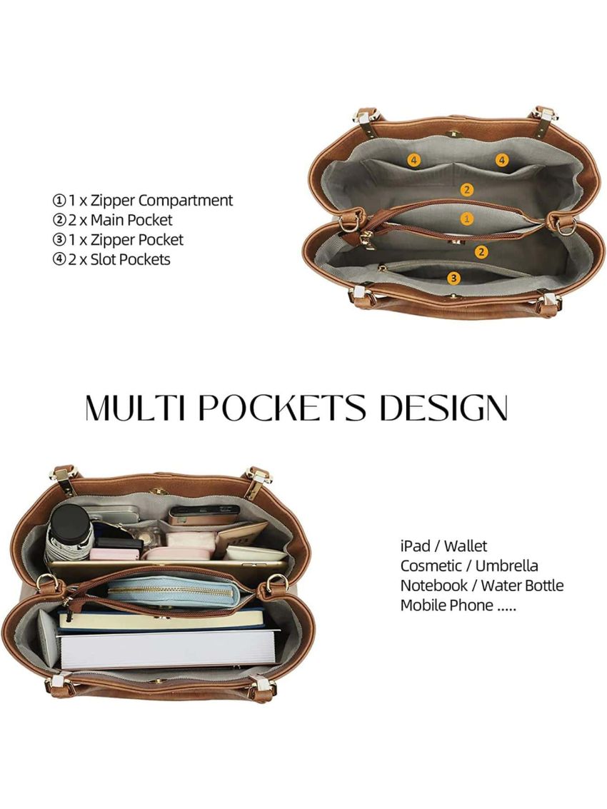 Bags for Women Large PU Leather Purses and Handbags Shoulder Bags Ladies Crossbody Bags Top Handle Tote Bag