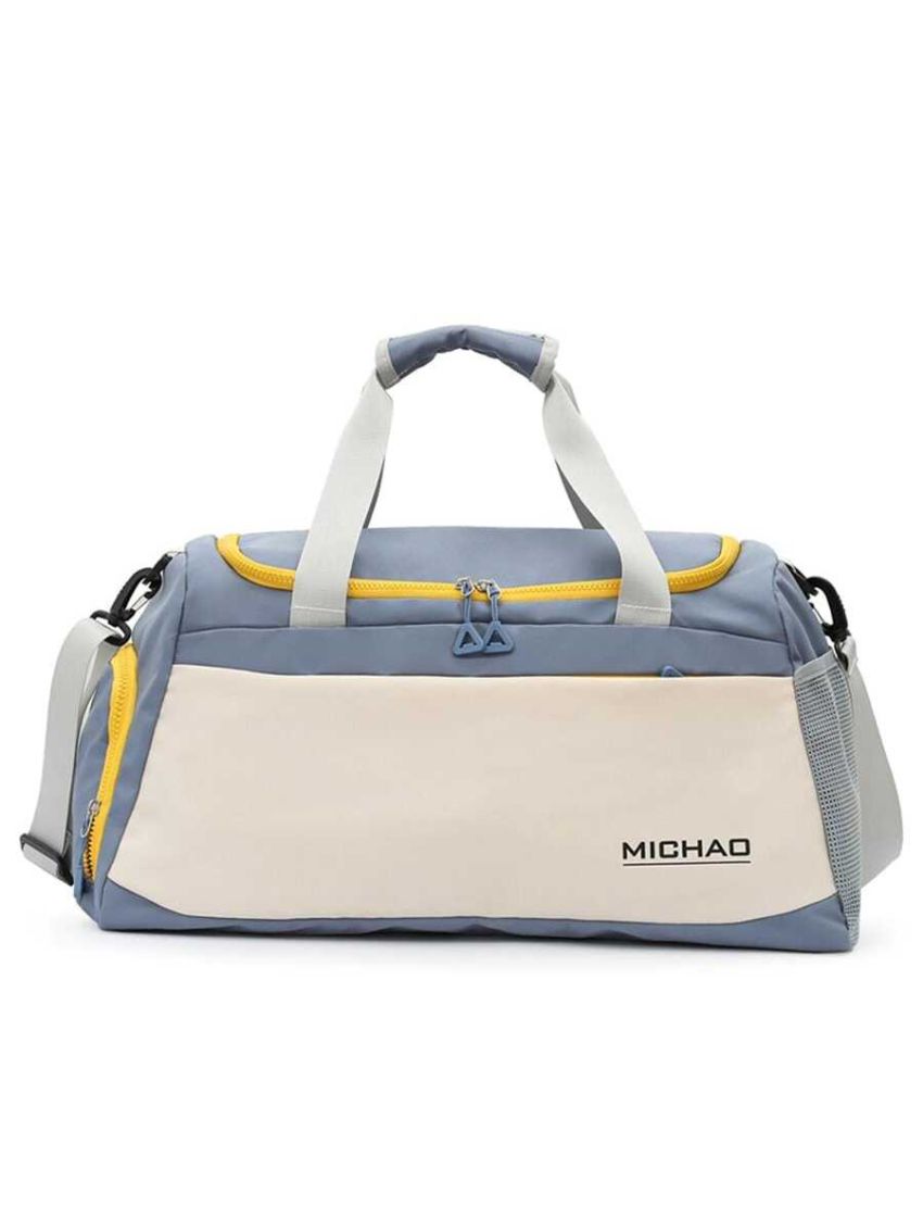 Letter Graphic Gym Bag Double Handle Wet Dry Separation