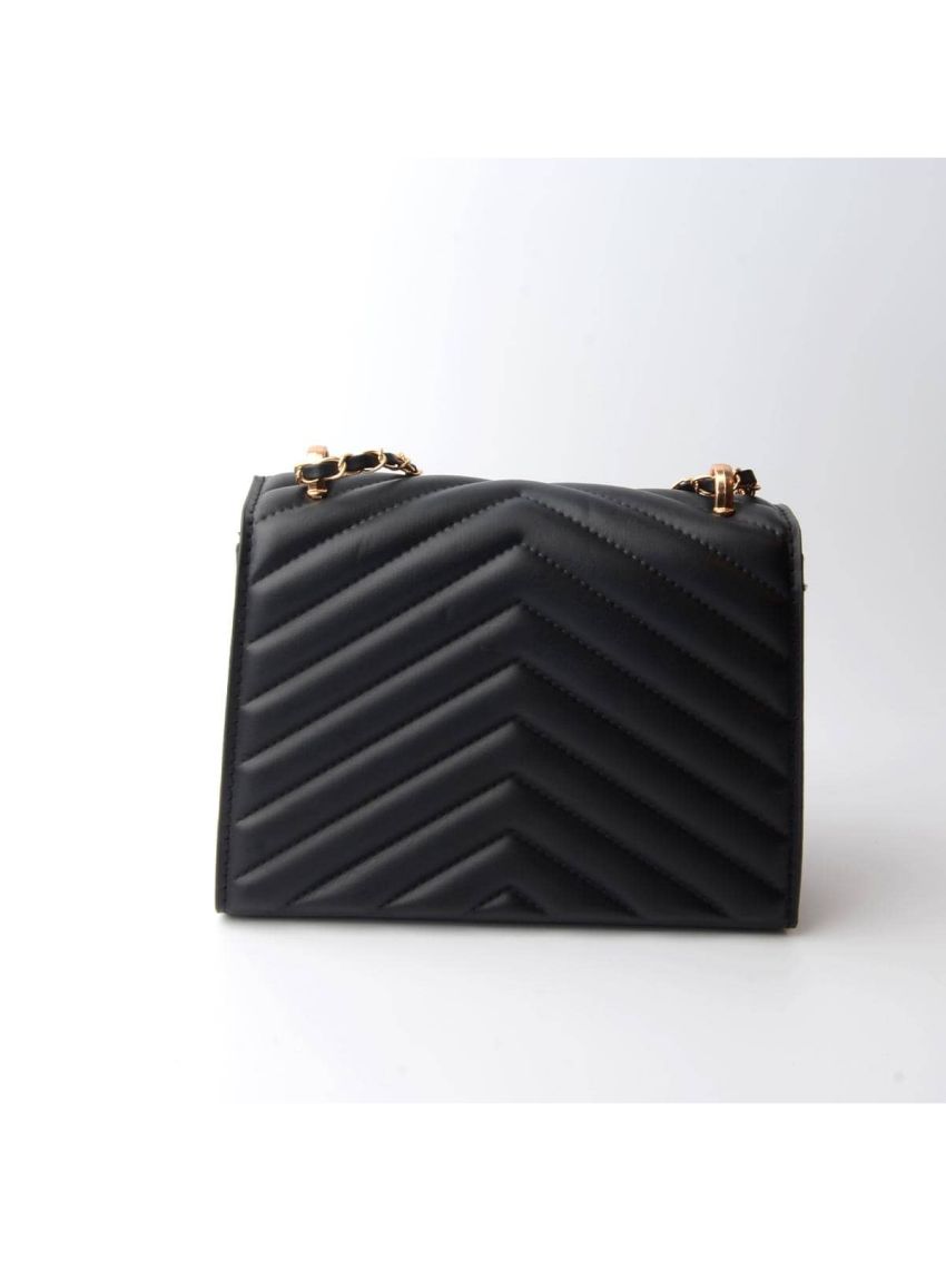 Chain Crossbody Bag Women Retro All-Match Hasp Texture Pu Shoulder Bag Fashion