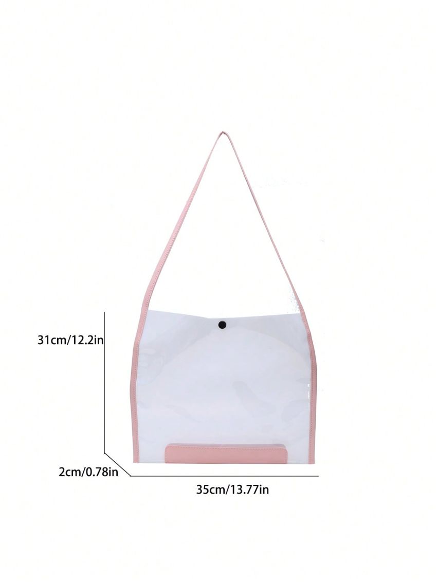 Summer Seaside Beach Simple Waterproof PVC Large Capacity Shoulder Bag