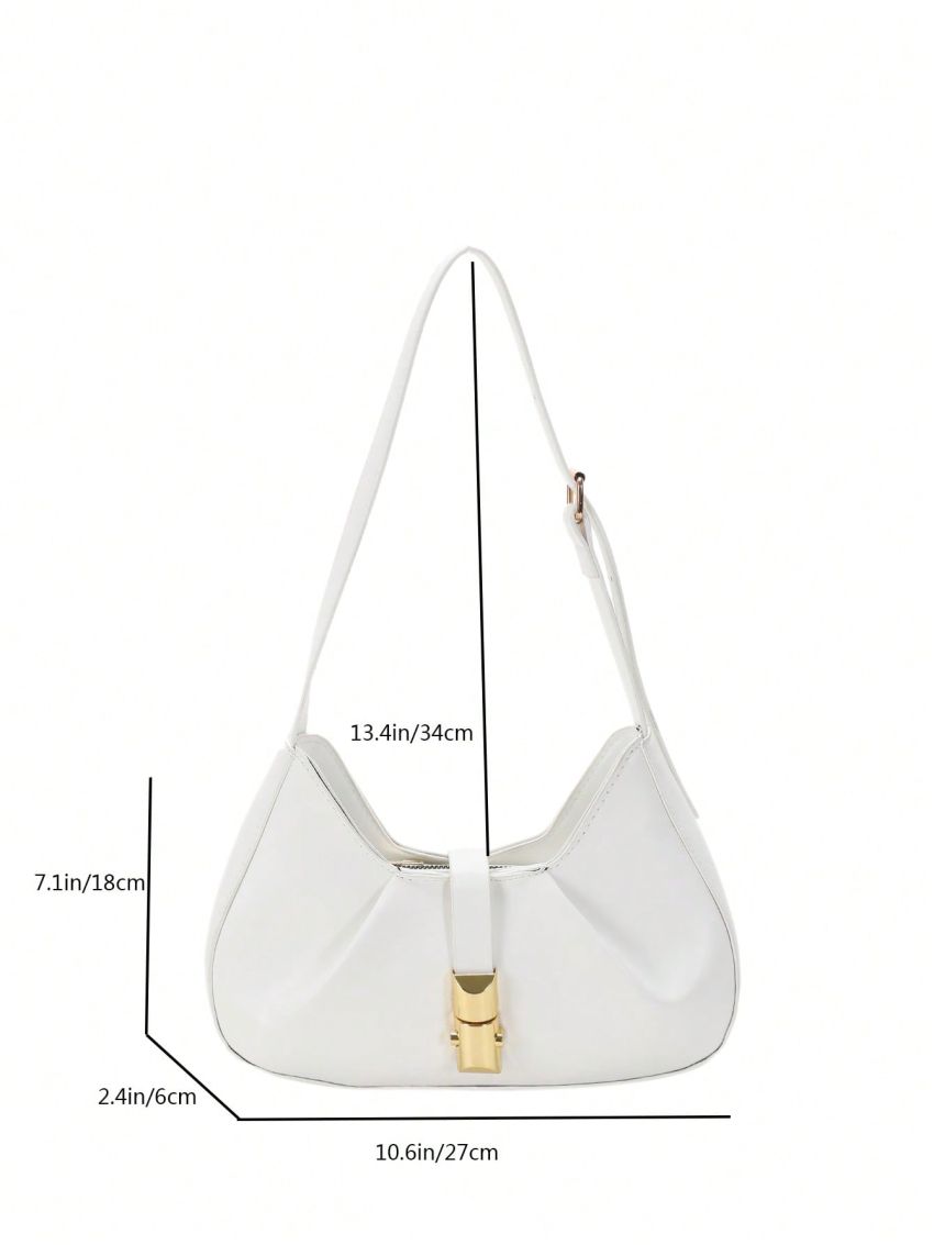 Medium Hobo Bag White Minimalist For Daily