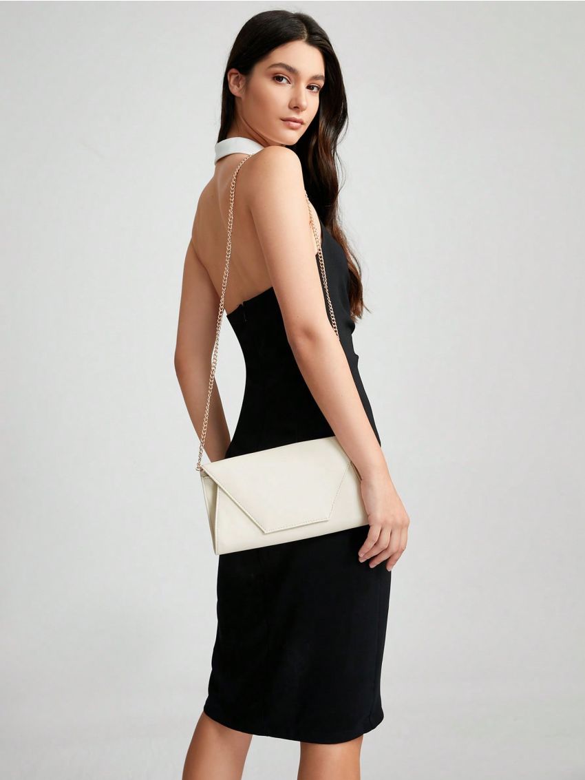 BIZwear Minimalist Envelope Bag Small Flap Beige