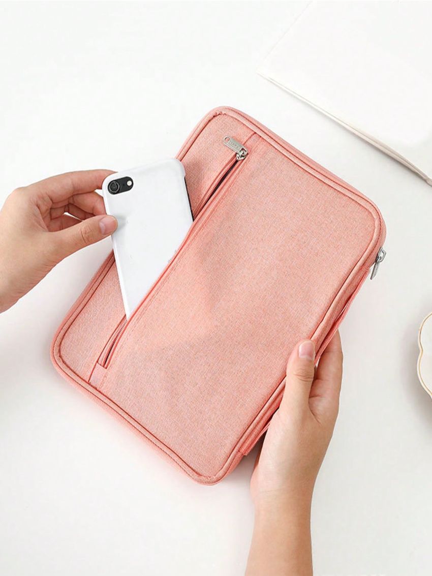 Baby Pink Passport Case Portable Credit Card Holder Waterproof With Zipper