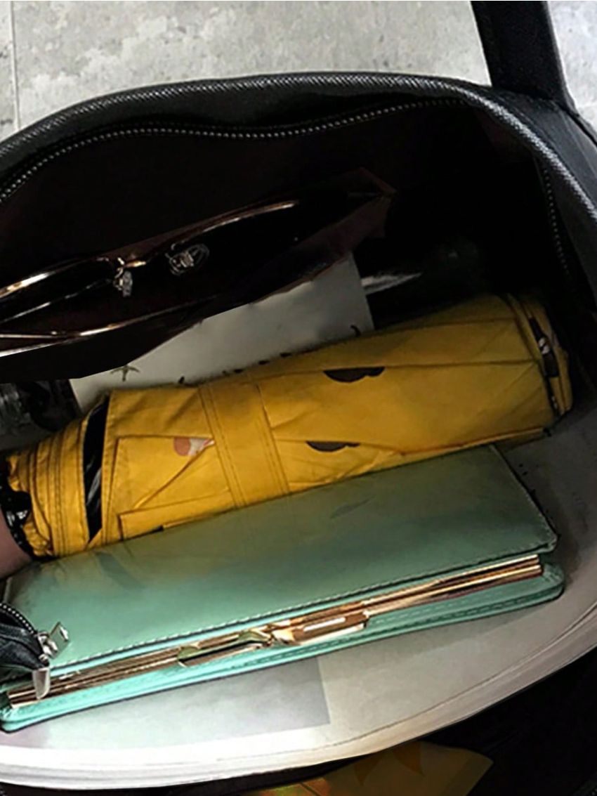 Large Capacity Soft PU Tote Bag, Shoulder Bag Minimalist Large Capacity Tote Bag