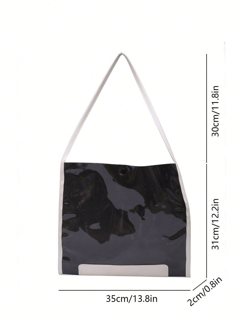Fashion Casual All-Match Transparent Large-Capacity PVC Shoulder Tote Bag