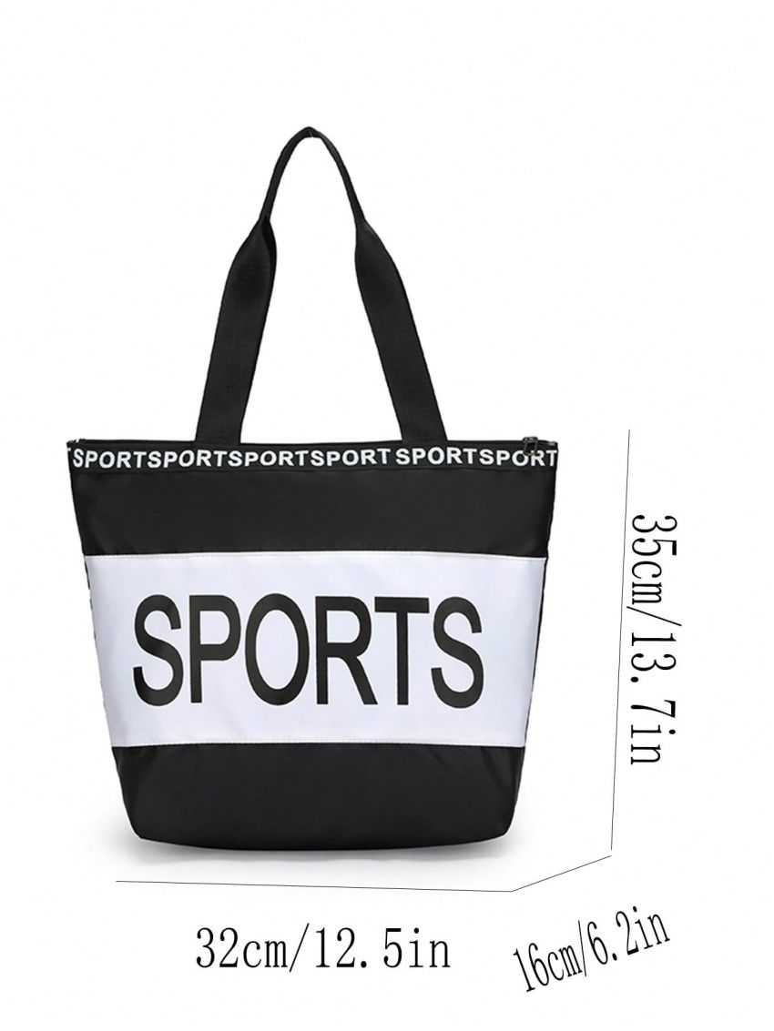 Large-Capacity Letter Graphic Ladies Bag For Shopping & Going Out