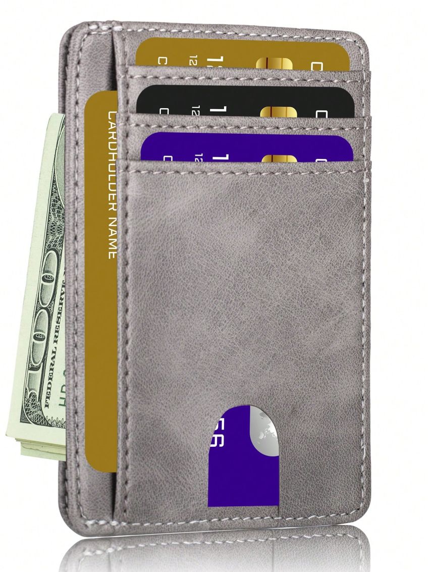 Travel Minimalist Slim Front Pocket Wallet, Rfid Blocking Credit Card Holder