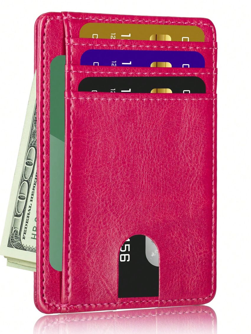 Travel Minimalist Slim Front Pocket Wallet, Rfid Blocking Credit Card Holder