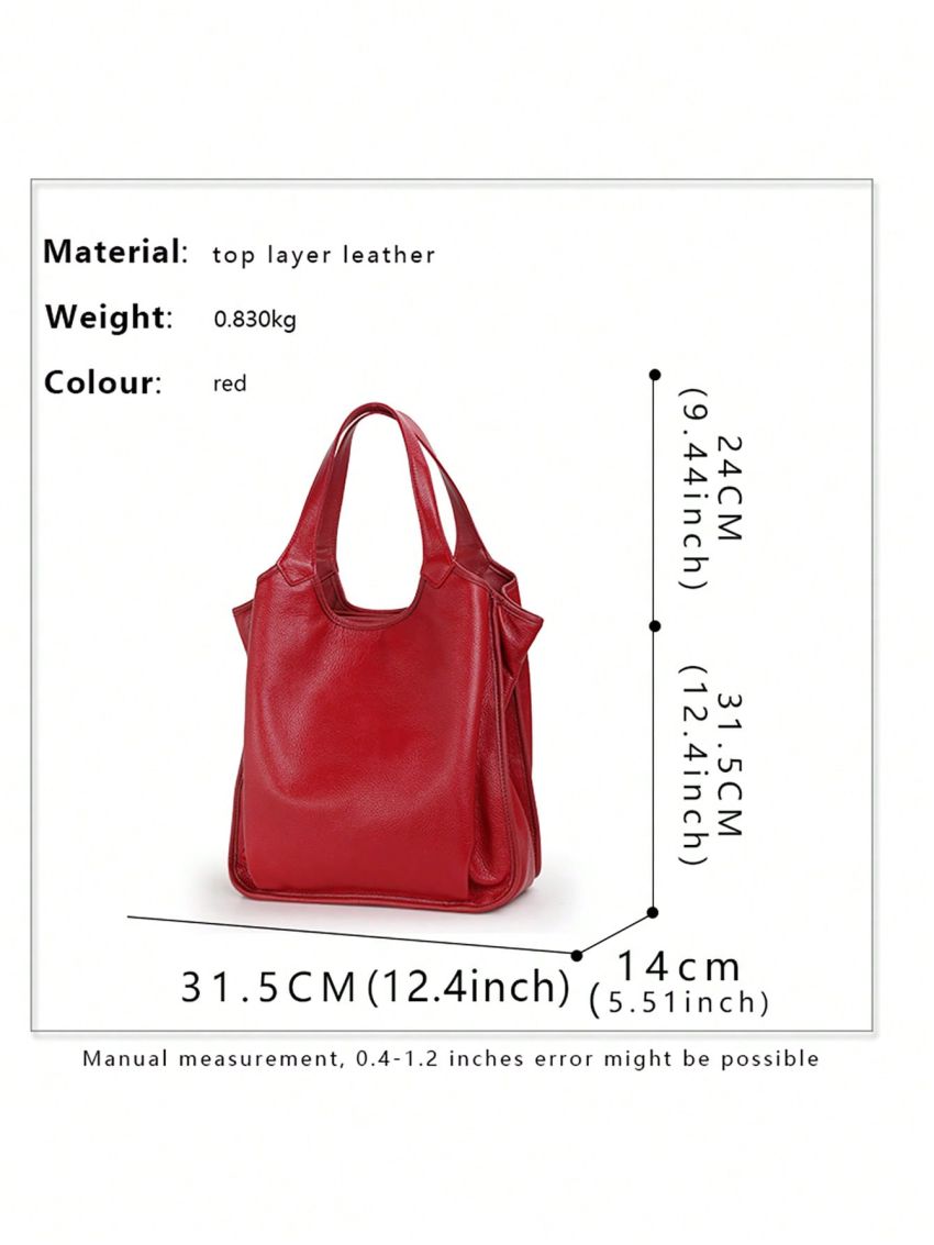 Minimalist Tote Bag Genuine Leather