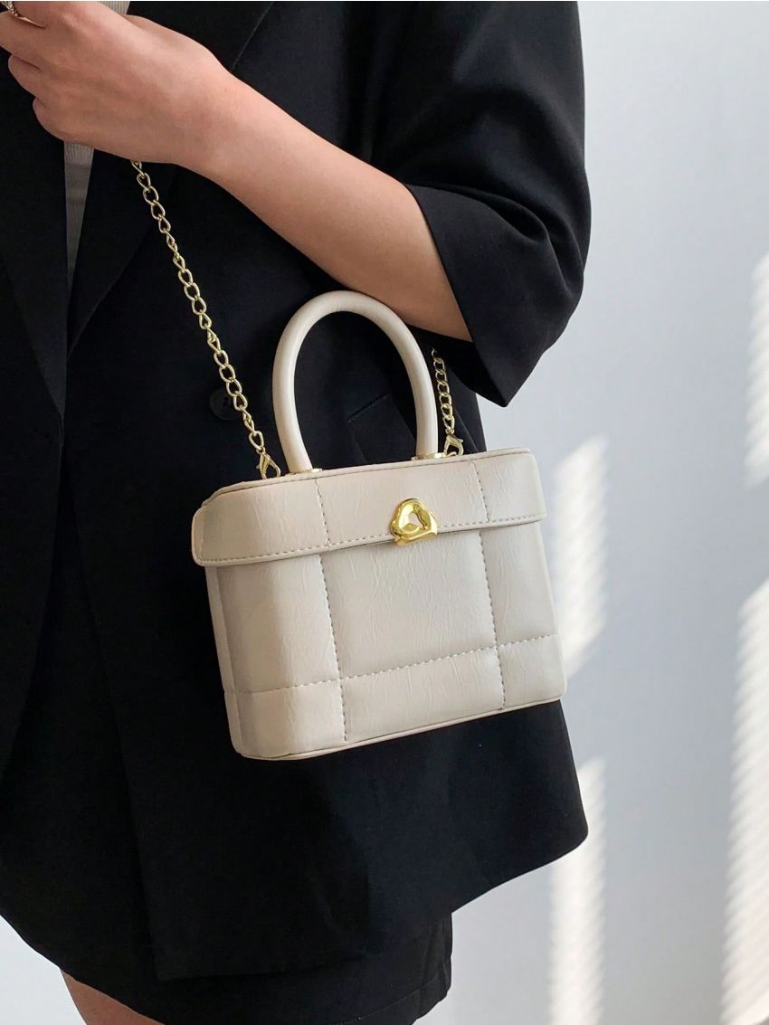 Mini Metal Decor Bucket Bag Quilted