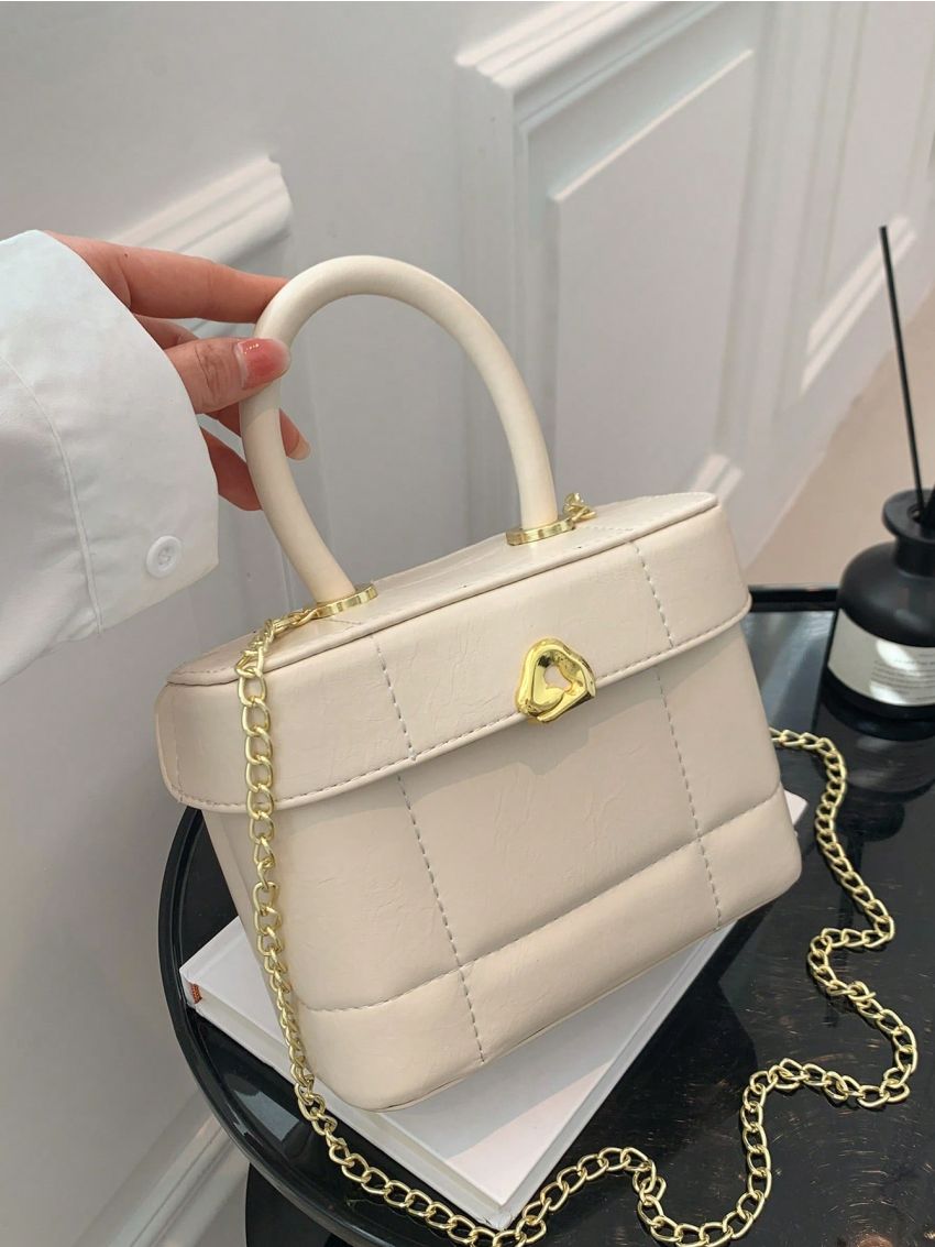 Mini Metal Decor Bucket Bag Quilted