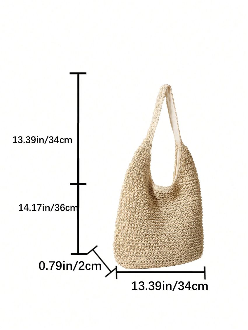 Minimalist Straw Bag Vacation Style
