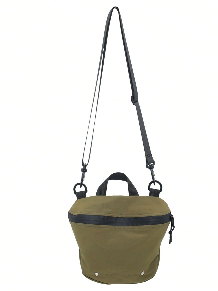 Minimalist Satchel Bag Green Top Handle