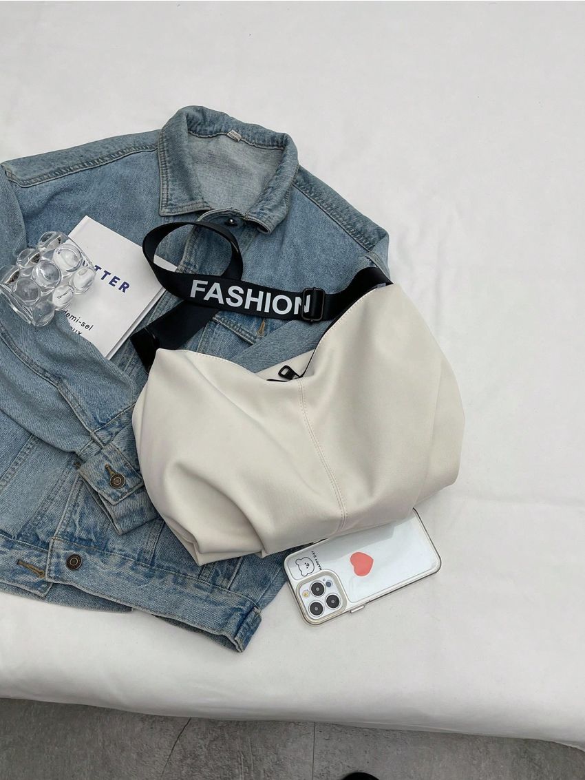 Minimalist Hobo Bag Large Capacity Adjustable Strap