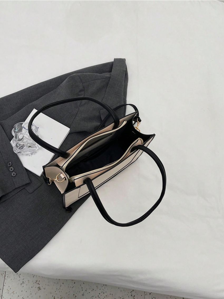 Fashion Small Simple Lady Tote Bag With Adjustable Strap