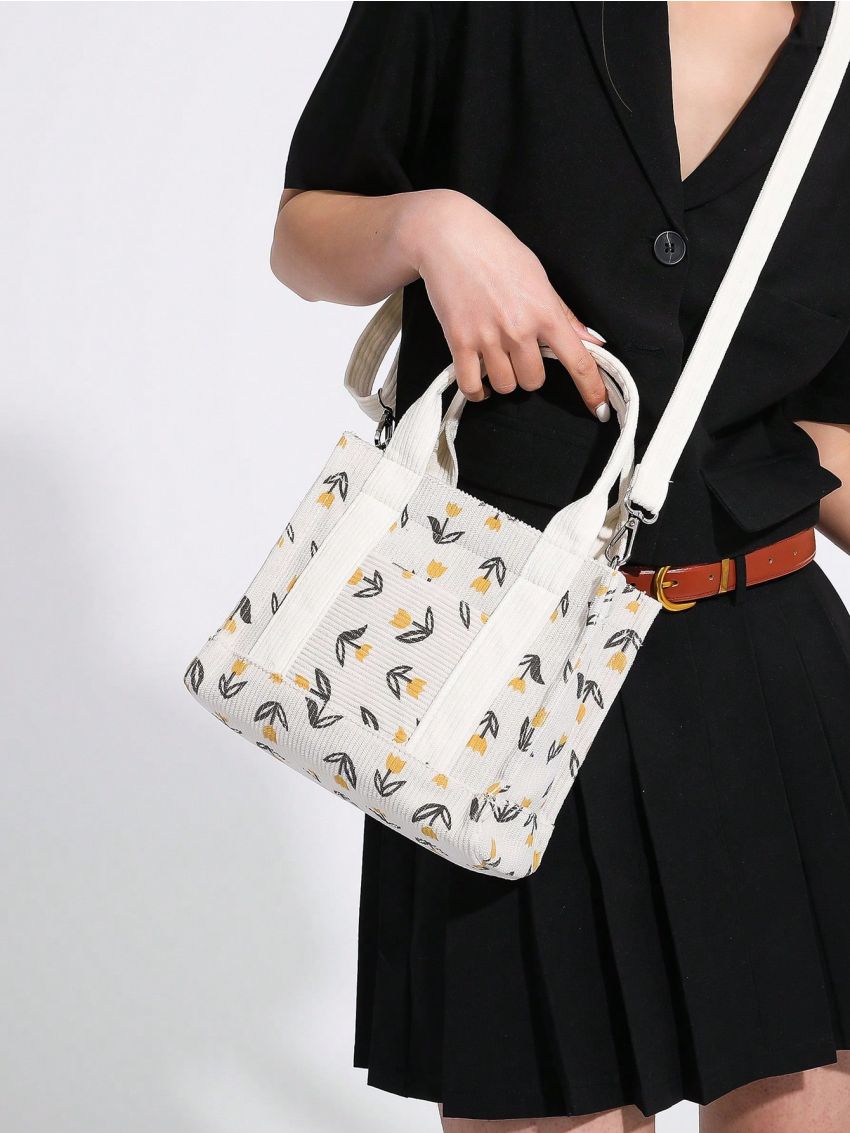 Cartoon Graphic Square Bag Double Handle Small