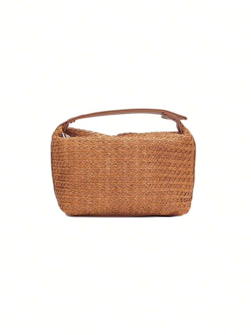 Mini Minimalist Straw Bag Top Handle Vacation