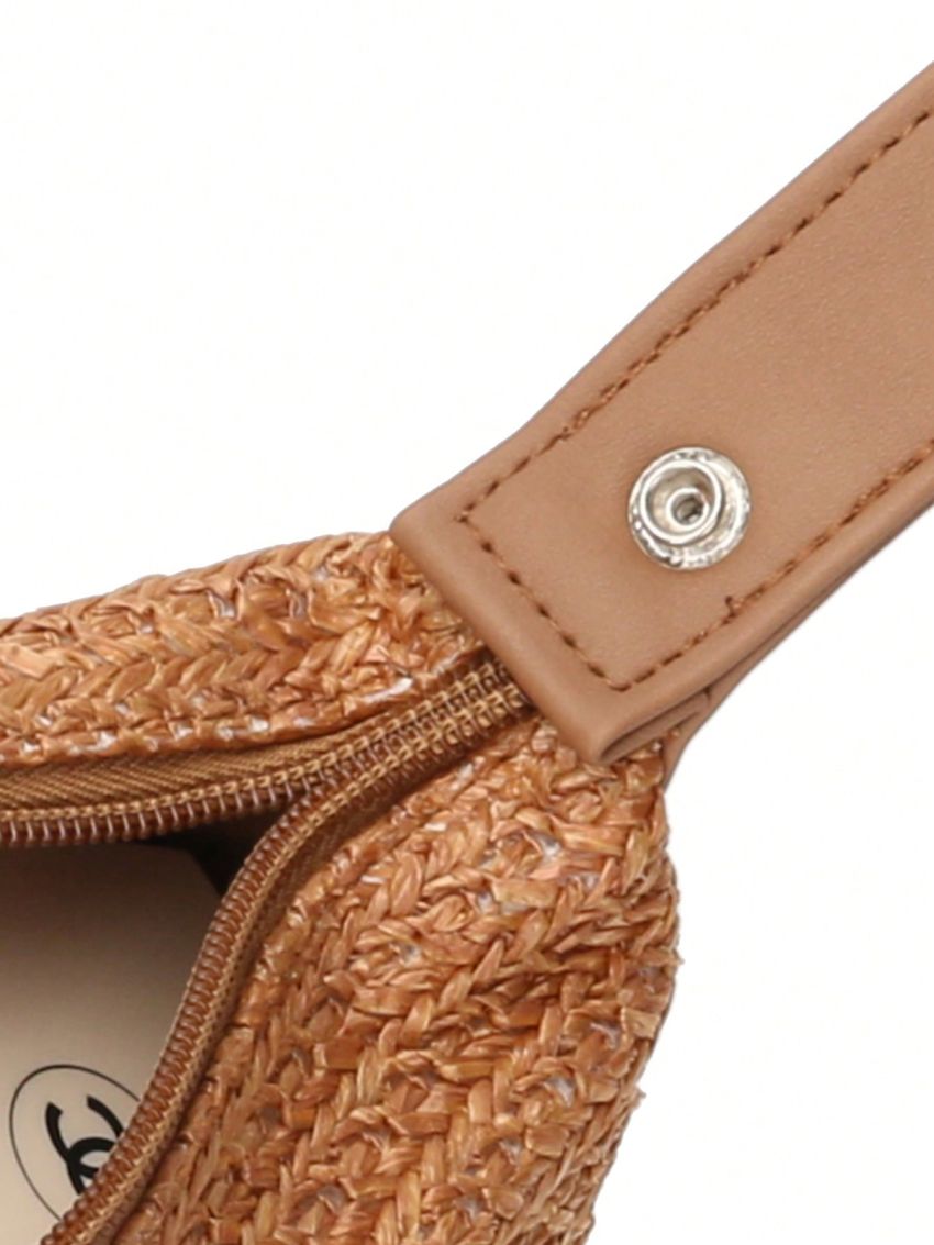 Mini Minimalist Straw Bag Top Handle Vacation