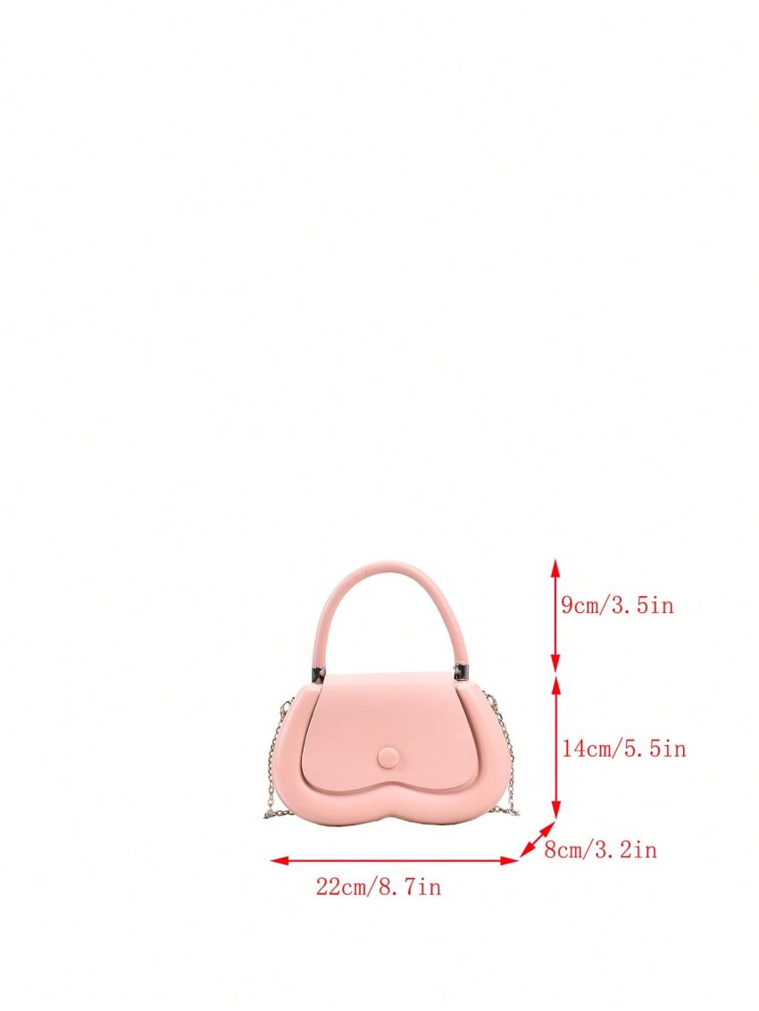 Fashionable Novelty Bag Solid Color Flap Top Handle