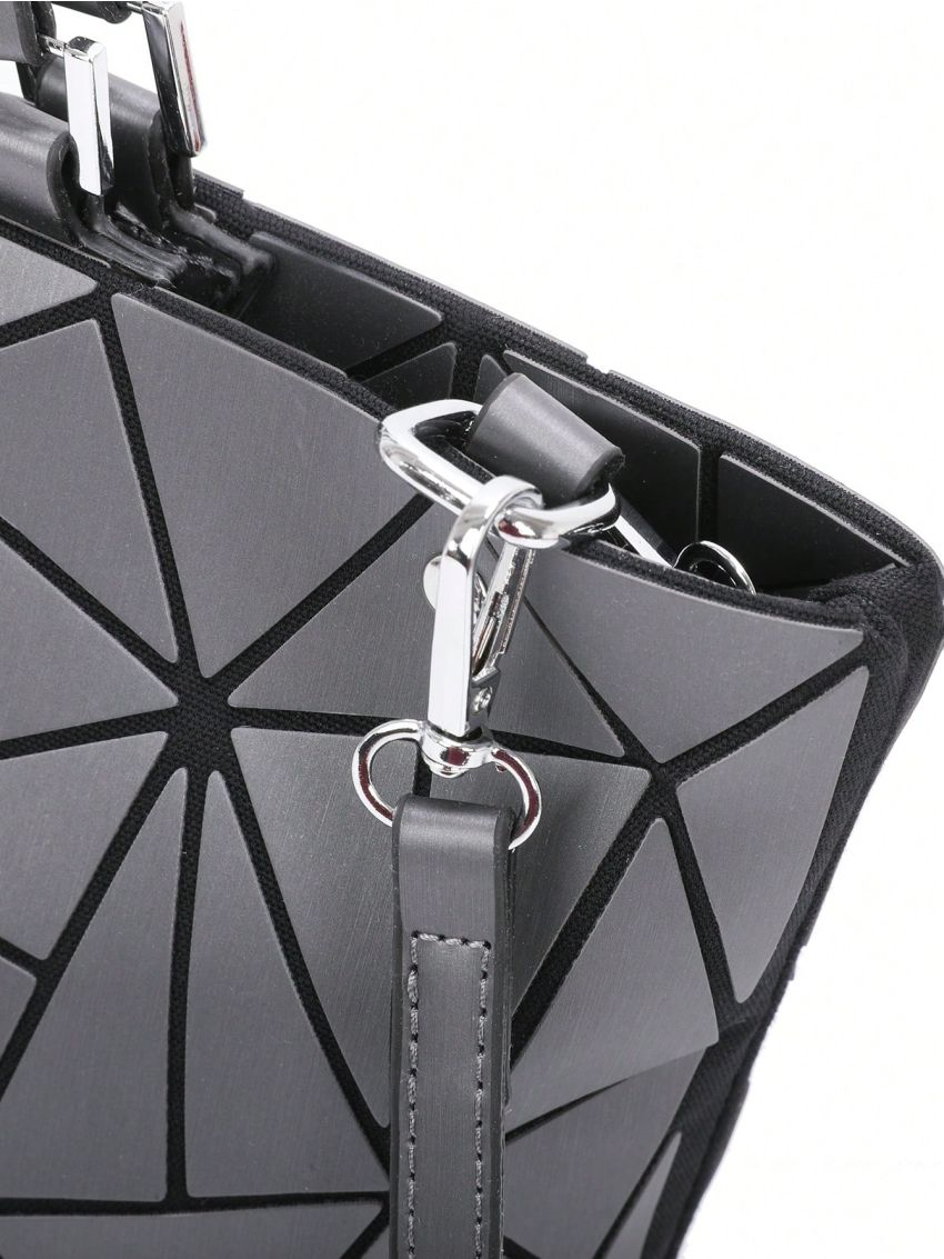 Zipper Shoulder Tote Bag Fashionable PU Graphic Adjustable Strap