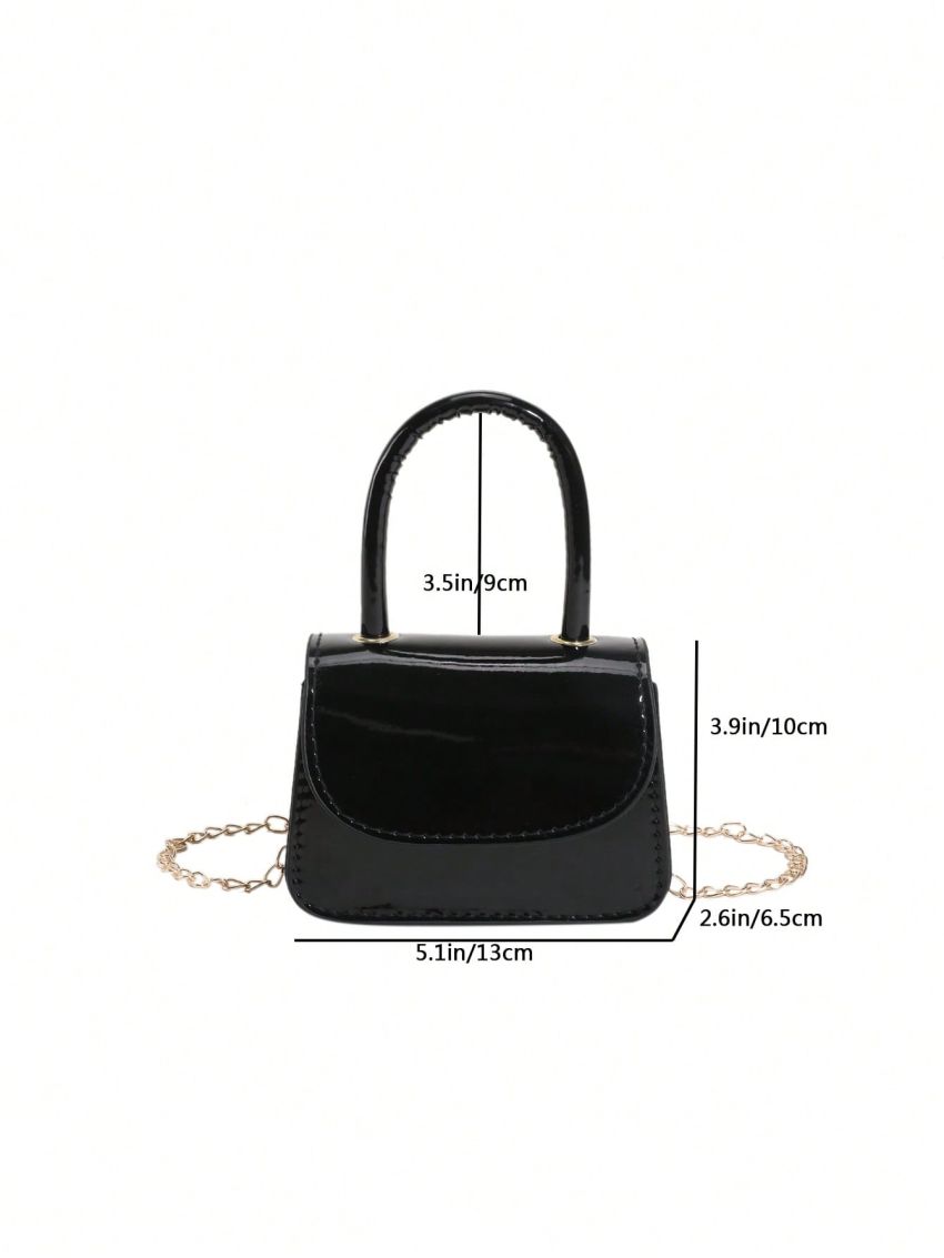 Mini Square Bag Flap PU Chain Strap Elegant