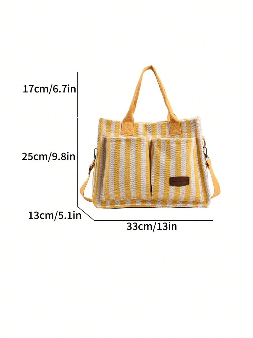 Fashion Trendy Lady Shoulder Tote Bag Color Matching For Women
