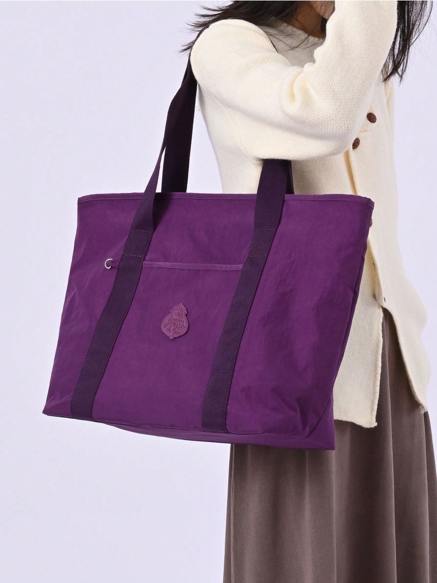 Minimalist Shoulder Tote Bag Large Capacity Purple