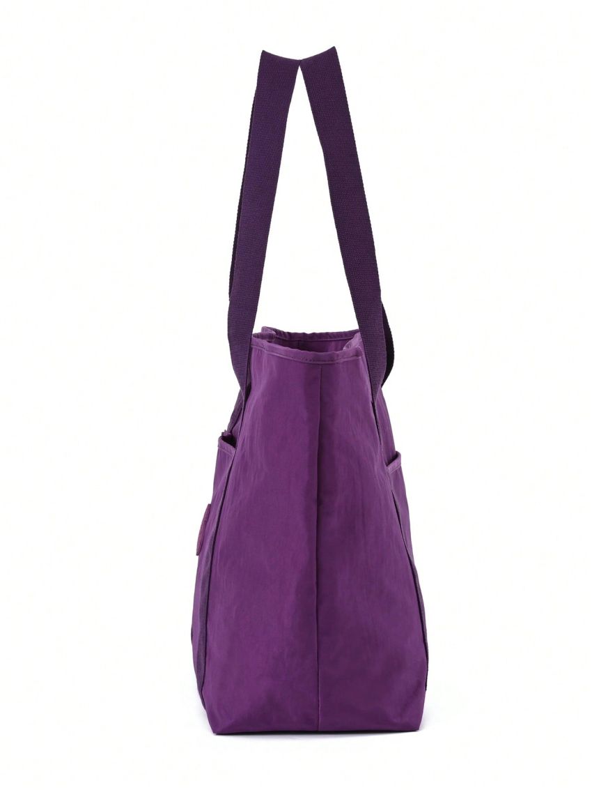 Minimalist Shoulder Tote Bag Large Capacity Purple