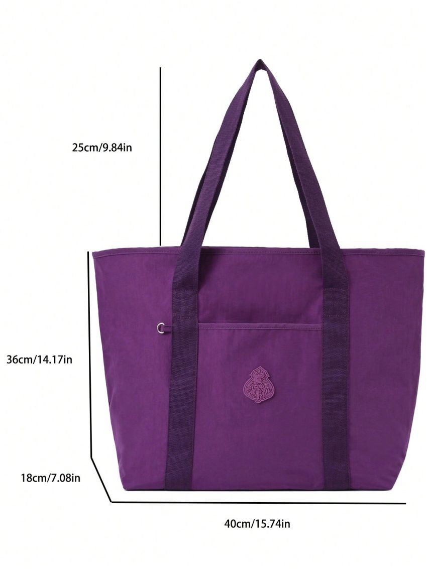 Minimalist Shoulder Tote Bag Large Capacity Purple