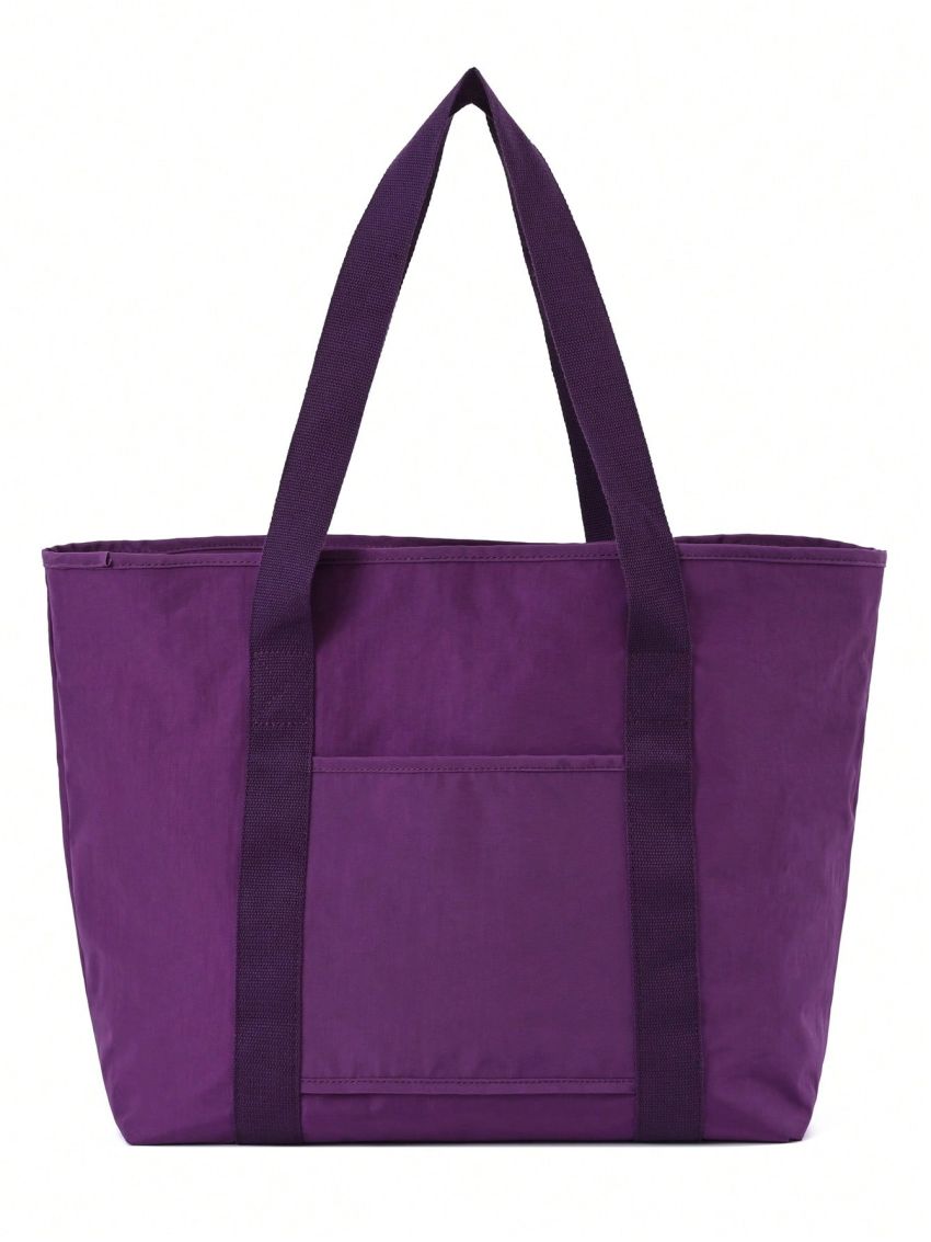 Minimalist Shoulder Tote Bag Large Capacity Purple