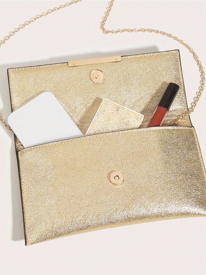 Medium Envelope Bag Metallic PU Funky