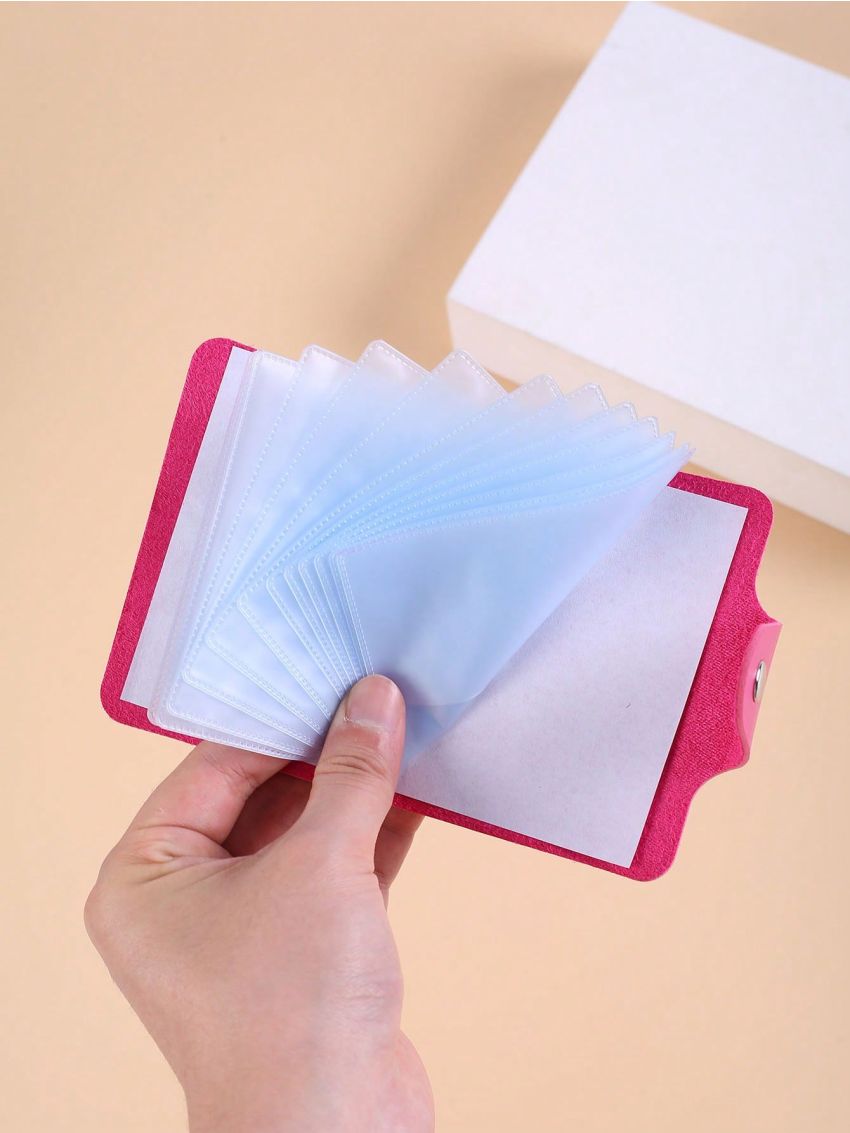 2pcs Keychain Card Bag PU Key Cover Wallet Business Gift PU Car Key Strap Bag