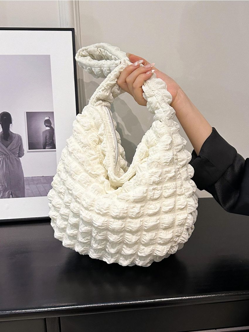 Minimalist Ruched Bag Solid Color