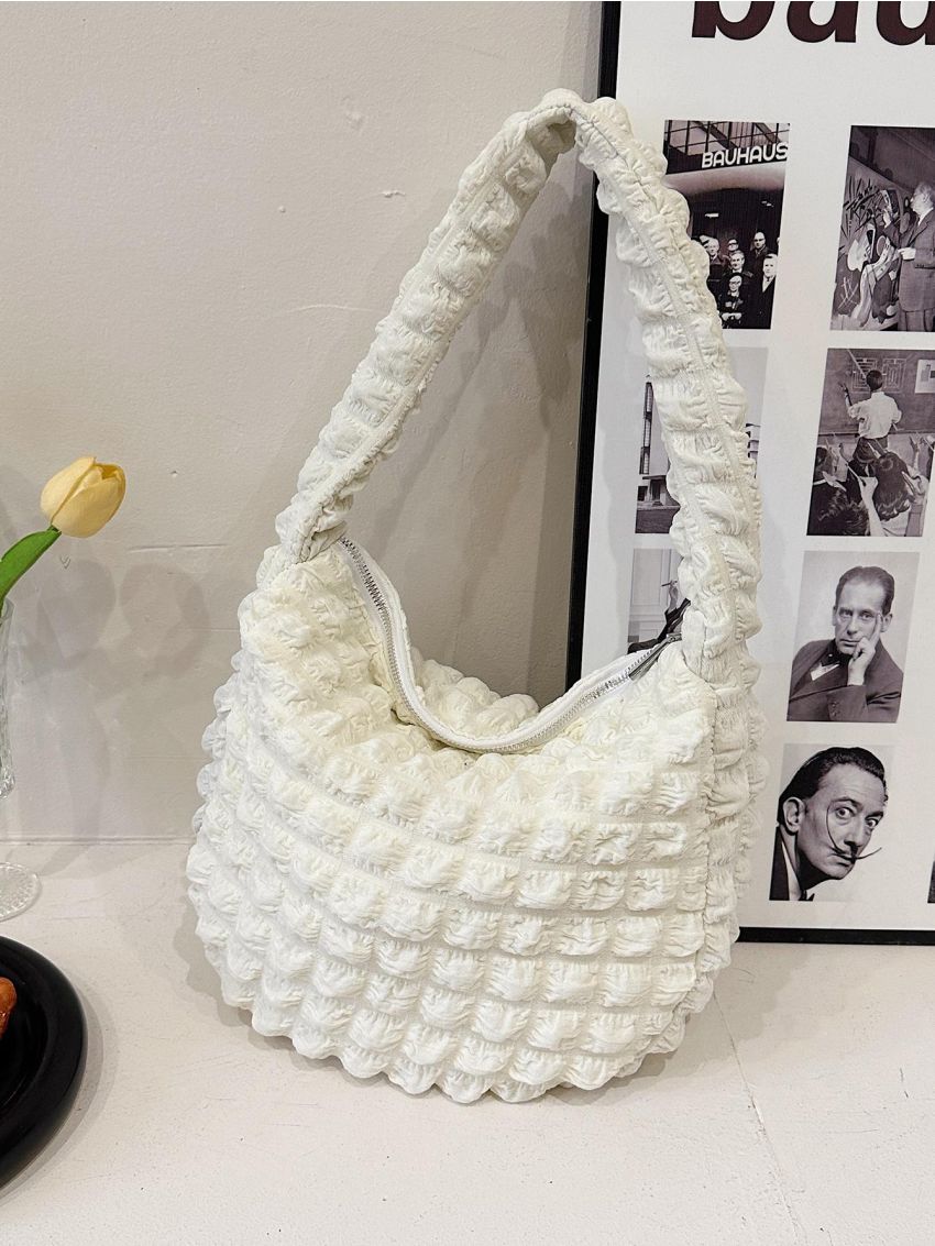 Minimalist Ruched Bag Solid Color