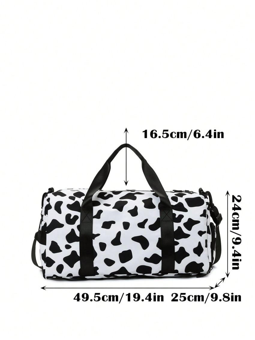 Cow Pattern Travel Bag Double Handle