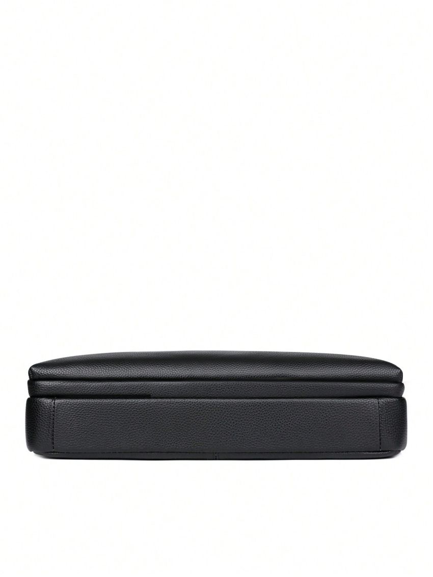 Genuine Leather Classic Briefcase Large Capacity Black