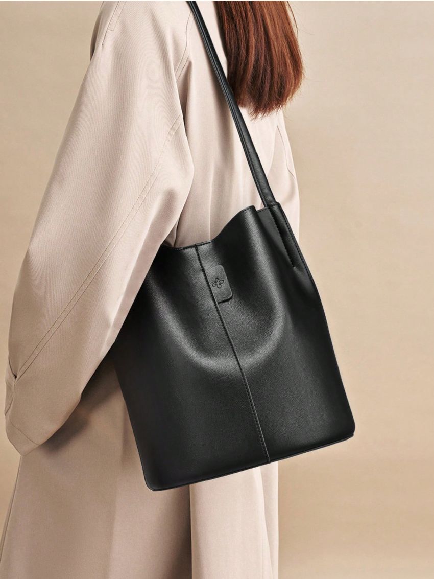 Minimalist Textured Bucket Bag