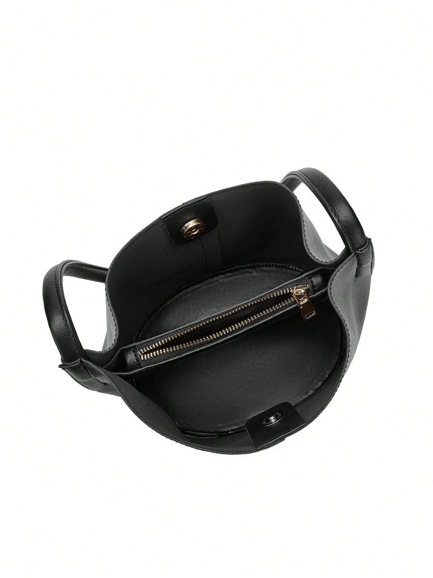 Minimalist Textured Bucket Bag