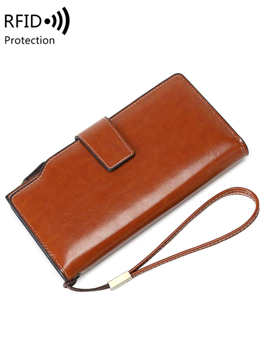 Stitch Detail Long Wallet