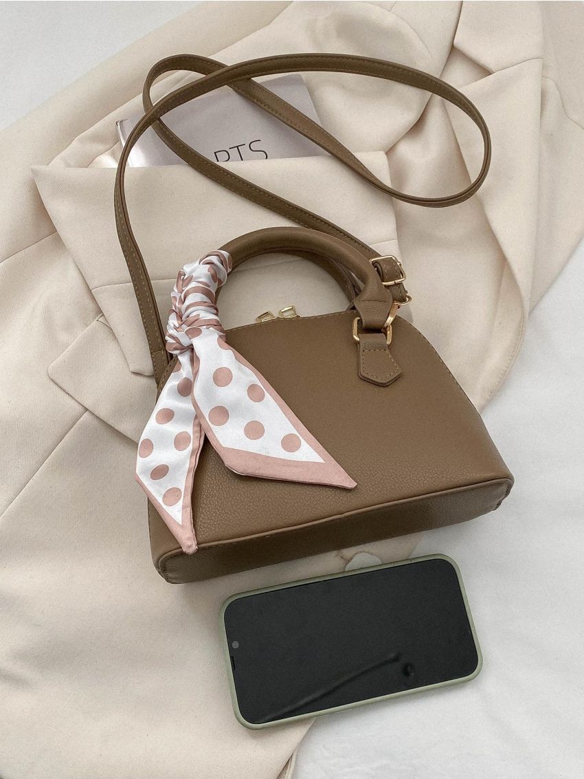 Small Twilly Scarf Decor Dome Bag Zipper