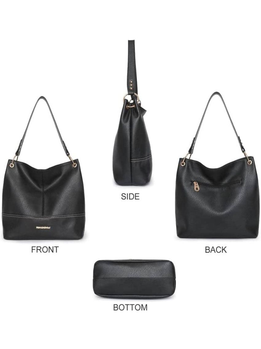 Purses and Handbags for Women Vegan Leather Top Handle Shoulder Handbags with Zipper