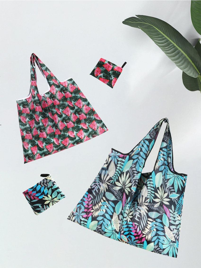 1pc Cherry Print Portable Storage Bag