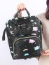 Cartoon Graphic Zipper Front Backpack