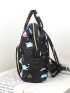 Cartoon Graphic Zipper Front Backpack