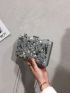 Mini Clip Top Glitter Clutch Bag