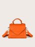 Mini Croc Embossed Satchel Bag