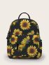 3D Sunflower Print Backpack