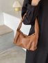 Knot Decor Ruched Shoulder Bag
